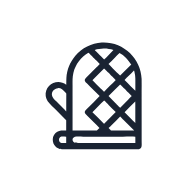 Oven Mitt SVG icon — food