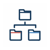 Color Coded Folder System SVG icon — ui