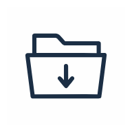 Folder With Download Icon SVG icon — ui
