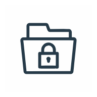 Folder With Lock Icon SVG icon — ui