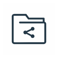 Folder With Share Icon SVG icon — ui