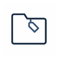 Tagged File Label SVG icon — ui