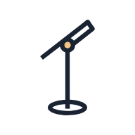 Presentation Microphone Stand SVG icon — presentation