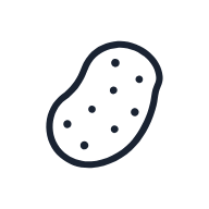 Potato Tuber SVG icon — food